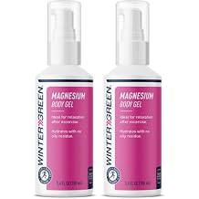 Wintergreen Magnesium Body Gel, 3.4oz Fast-Absorbing Formula with Pure Magnesium and Arnica Oils, Non-Greasy Gel for Muscle Recovery, Soothing Massage, and Wellness Support Pack of 2