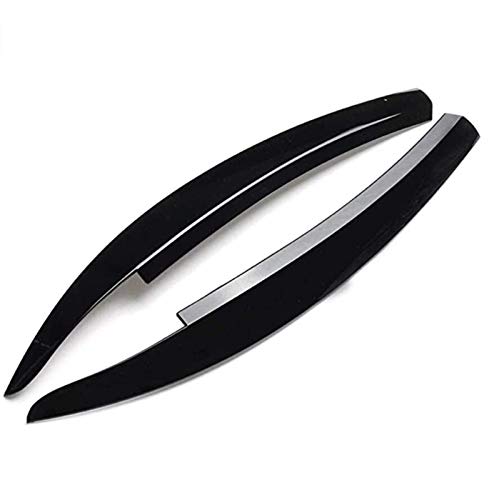 JAP768 1Pair Eyelids Eyebrows,fit For VW,For Scirocco R,For GTS 2008 2009 2010 2011 2012 2013-2017 Car Headlight Eyebrow Eyelids ABS Stickers Trim Cover Headlight Eyebrows (Color : Gloss black)