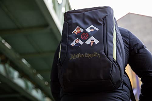 Konix Jujutsu Kaisen Sac à dos à bandoulière de protection et transport pour PC gaming portable 17" - Volume 27 l - Noir
