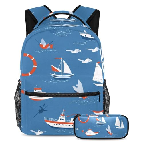 Sac à dos 2 pièces pour garçons et filles avec sa trousse de rangement