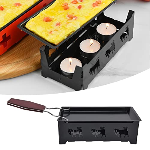 Althwuyu Mini Cheese Raclette Grill, Portable Tabletop Melter Pan Set with Handle and Scraper for Cheese Heating, Egg Warming, and Small Dishes - Image 2