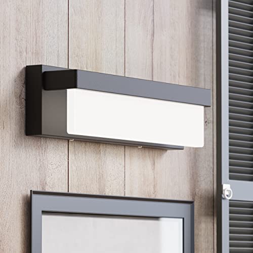 Lightinn Led Bathroom Vanity Light Fixture Over Mirror 16.5 Inch Modern Rectangle Black Matte Metal Lighting Bar 4000K Daylight Wall Sconce (Black) #TOP4