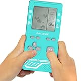 Consola de juegos retro de mano: consola portátil de diseño nostálgico con 26 juegos de bloques clásicos
