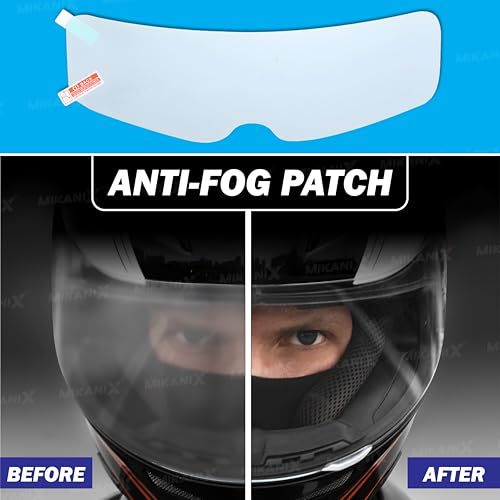 Image of OBEROI'S TRADERS Bike Helmet Visor Anti Fog Film Screen Guard Tempered For Clear Visibility During Foggy Days