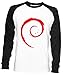 Debian Último Unisex Hombre Mujer Béisbol Camiseta Blanco Unisex Baseball T-Shirt