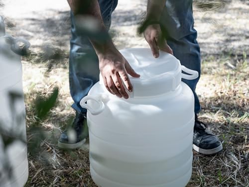 Ecoplast | Fusto In Plastica A Bocca Larga Con Guarnizione E Tappo, Rubinetto Non Incluso, Capienza 30 Lt, Colore Neutro, ø355X425, Made In Italy - 5