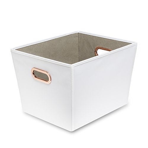 Honey-Can-Do SFT-06850 White Medium Canvas Tote Cover