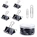 Binder Clips Paper Clips Set, Assorted Sizes Paper Clamps (X Large, Large, Medium and Small Size) 160 PCS for Office, School and Personal Use, Meet Your Different Using Needs, by Panlison.