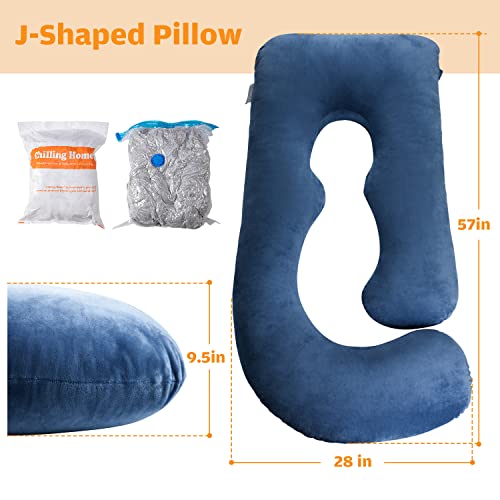 Almofada para gravidez Chilling Home, travesseiro para gestante de corpo inteiro de 140 cm para mulh