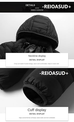 Image of Heated Hoodie for Men and Women,Heated Jacket with 3 Heating Levels, 9 Heating Zones Heated Down Hooded Coat