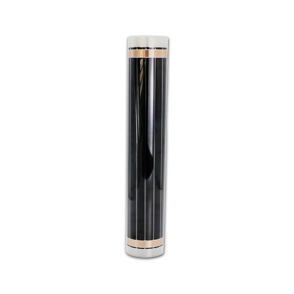 Mincoheat Black 200-240V Infrared Heating Film 140W/M2 Electric Underfloor Heating System 50Cm Width 40 ℃ Reptiles Warm Mat (50Cm*8M)