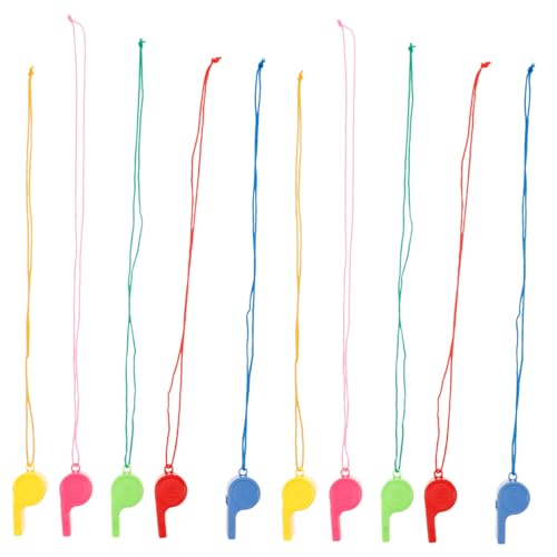 Abaodam 24Pcs Colorful Sports Whistles for Survival Whistle for Referees and Outdoor Activities