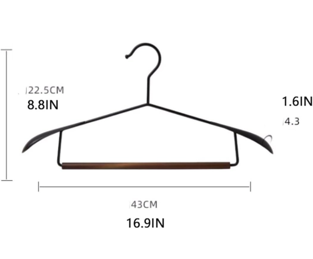 Perchas Ropa 5 Uds Perchas De Hierro para Ropa con Hombros Anchos Abrigo Traje Pantalones Organizador Estantes Almacenamiento Perchas Antideslizantes(B)