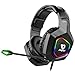 Soulion Tracer 30 PC Gaming Headset, Virtual 7.1 Stereo Surround Sound Headphones with Noise Cancelling Microphone, RGB Lights, USB Plug for Laptops Computers