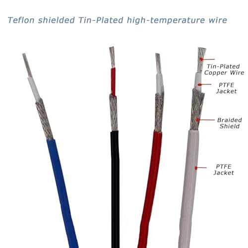 Cable blindado unipolar resistente a alta temperatura para alimentación y señal de 15ft 2