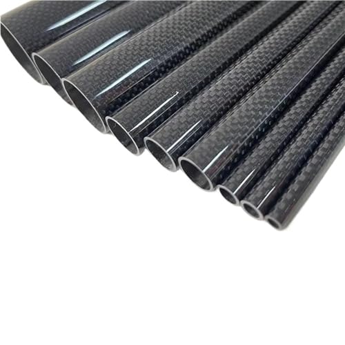 3k Carbon Fiber Tube, Plain Shining, Length:500mm, Wall Thickness: 2mm,Calibre: 7mm-43mm RC Airplane Models Accessories Carbon fiber square tube(30x26x500mm 2pcs)