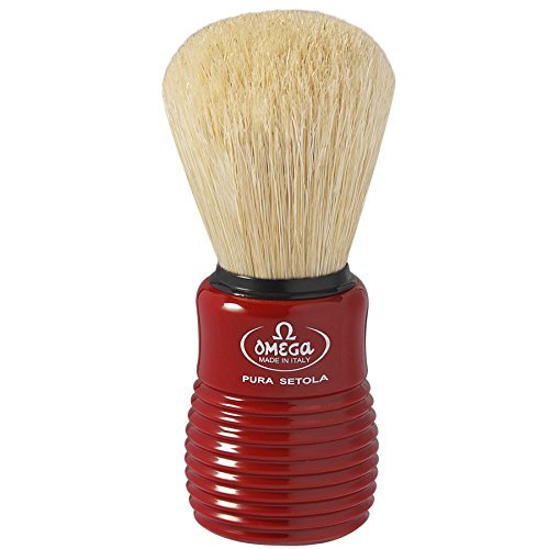 OMEGA Shaving Brush Pure Bristles #10810 RED