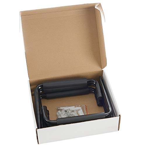 Garage Ladder Storage Hooks 9.4 Inch, Heavy Duty Large Tool Hanger Wall Mounted Giant Utility Hose Holder Organizer for Bike, Canoe, Folding Chairs and Bulky Items(6 Pack, Black)