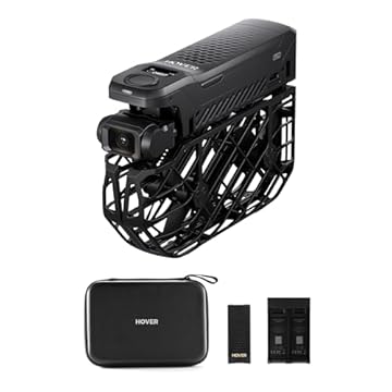 HOVERAir X1 PRO Action Cam Volante, drone 4k pieghevole con 10+ Modalità di Volo Completamente Automatiche, 42 KM/H Velocità di Follow, Vola Ovunque con OmniTerrain(Basic Combo)