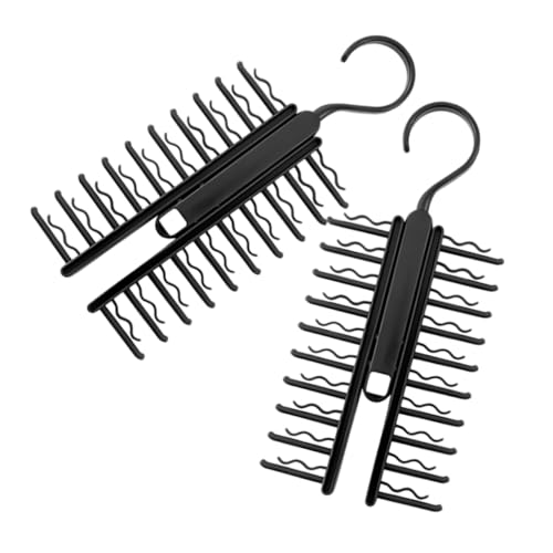 DECHOUS 2Pcs Multi Function Tie Organizer Rack for Closet Space Saving Scarf Hanger with Capacity for Belts Ties Scarves for Home Supermarket Dorm Storage