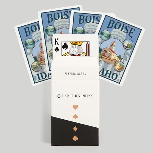 Lantern Press Boise Idaho, Naipes Póker 52 piezas miniatura 6