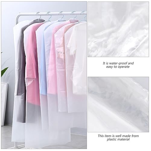 VOSAREA 100pcs Dry Cleaning Bag Garment Covers Dustproof Bag for Clothes Dry Cleaning Pouch2