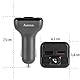Hama Bluetooth FM Transmitter fürs Autoradio mit Kfz Ladegerät, Freisprecheinrichtung (Auto Adapter für Zigarettenanzünder Buchse mit Anschlüssen für microSD, USB Stick und QC 3.0 zum Laden) Silber
