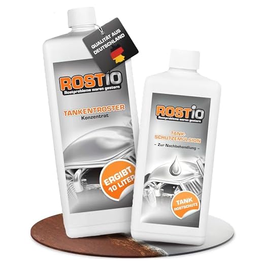 Rostio Tankentroster 1 Liter Plus Tank - Schutzemulsion Tankversiegelung Set Tankentrostung