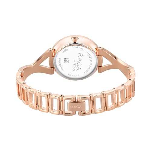 Image of Titan Raga Chic Quartz Analog Rose Gold Dial Metal Strap Watch for Women-2698WM01