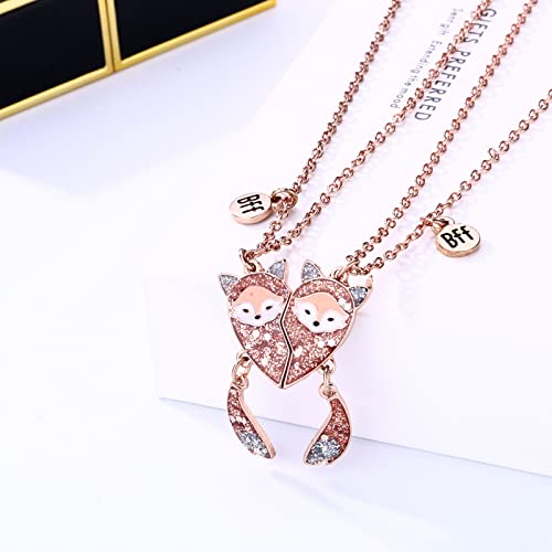 BIBABLYKE Colar de amizade de desenho animado BFF presentes para meninas mulheres amigas presentes d