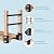 Eibikdi Firewood Rack Outdoor, Adjustable Length Wood Storage Brackets Kit, Log Stacking Stand Holder for Outdoor Indoor Fireplace, Wood Burning Fire Pits, Black, Set of 4