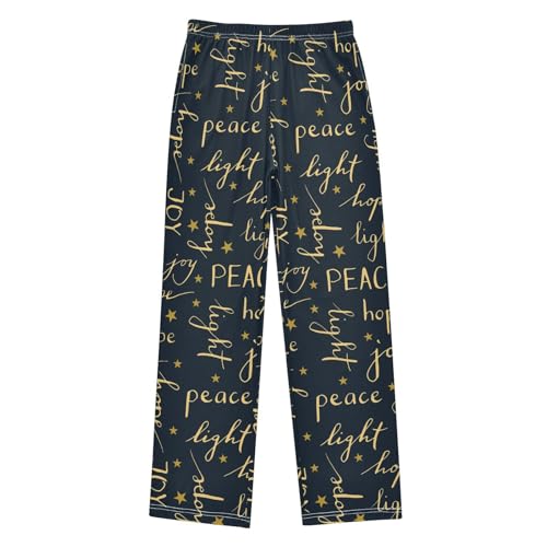 ZZXXB Hope Peace Light Star Boys Long Pants Soft Trousers Elastic Waist Kids Lounge Bottoms with Pockets S-XL