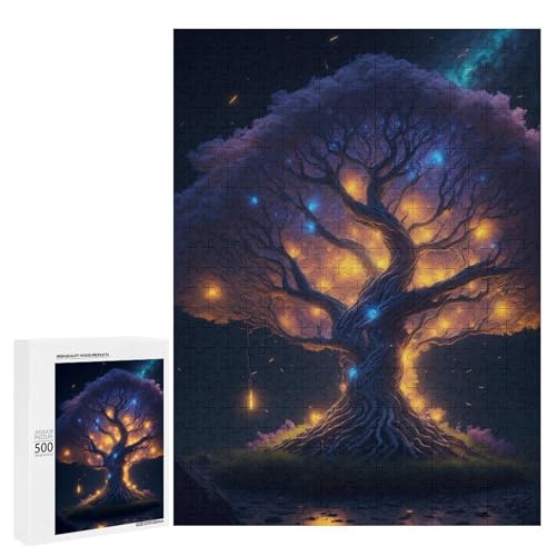 Puzzle 500 pièces pour adulte et ado motif arbre enchanté