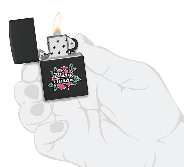 Encendedor Zippo personalizado con grabado negro mate miniatura 3