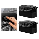 Sylvil 2 PCS Tire Dressing Applicator, Car Tire Shine Applicator Polishing Sponge Pads with Lid, Waxing Polishing Cleaning Tools Wheel Applicator Foam, Detailing Car Accessories (Black)