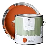 MissPompadour extramatte Wandfarbe Orange mit Goldfisch 2,5L - sehr hohe Deckkraft...