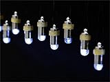 TABLECLOTHSFACTORY 12pcs White Bullet LED Floralyte Vase/Lantern Lights