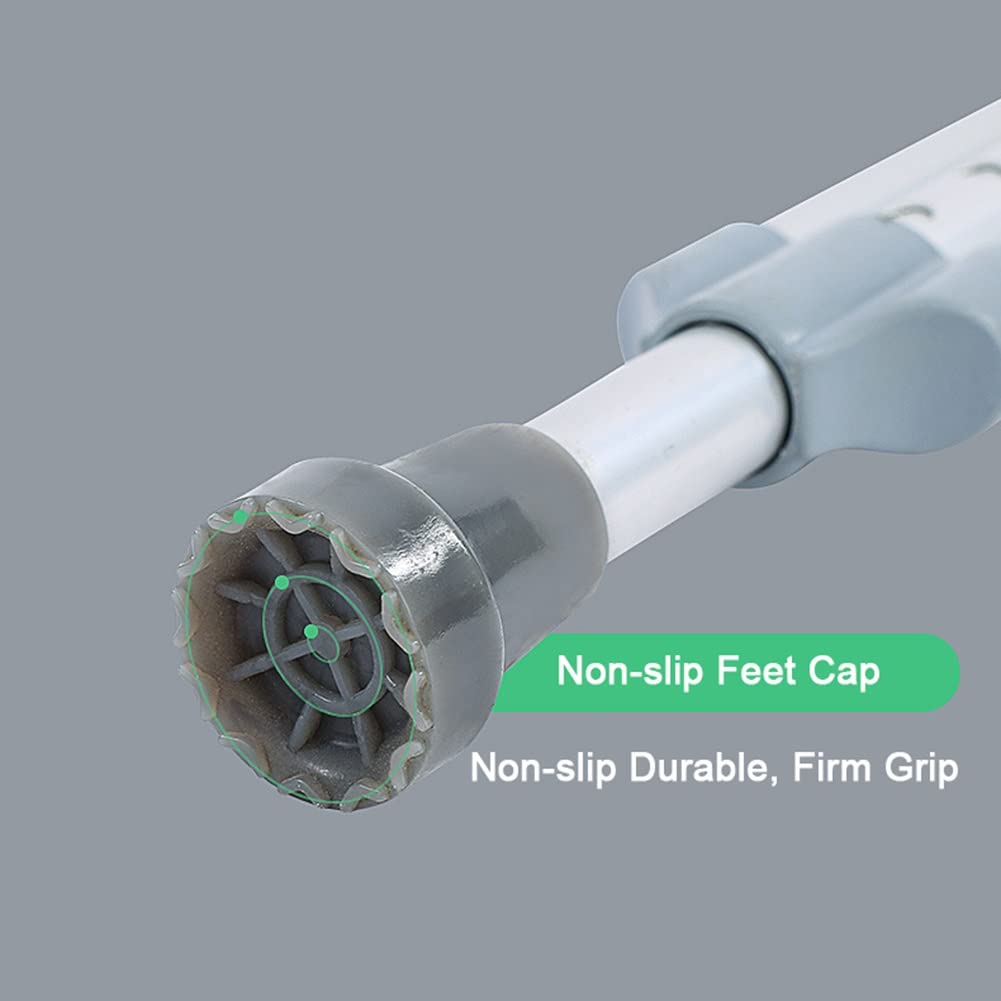 Stampelle Ortopediche Regolabili, Bastone da Passeggio in Alluminio per Adulti, Stampelle Ergonomiche per Impieghi Gravosi, Adatte per Altezza 150-175 cm (Color : Silver, Size : 1 Pair)