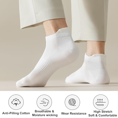Image of MAGIARTE Womens Cotton Ankle Socks Low Cut Athletic Casual Mutil Color No Show Running Socks for Women