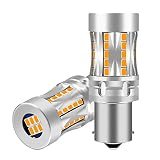 Sidaqi 1156 LED Bulbs Amber for Front Rear Turn Signal Bulb Built-in Load Resistor 46 LED 42W BA15S