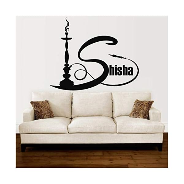 Xxscz Rauch Wandtattoo Für Wohnzimmer Shisha Wandtattoos Für Raucher Bar Shisha Vinyl Wandtattoos Dekor Lounge Kunst… – Bild 3