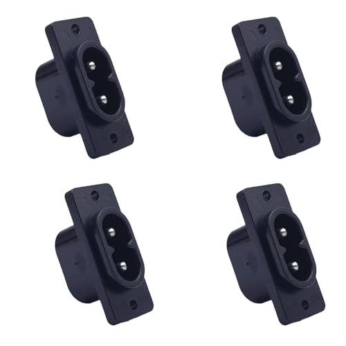 Conector de 2 Pines IEC320 C8, Toma Recta 250V CA 2,5A Conector de alimentación del módulo de Entrada IEC Enchufe del Dispositivo Conector de alimentación Recto para Dispositivos eléctricos