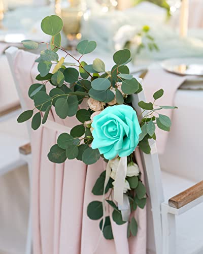 Artificial Flowers Realistic Roses, 25Pcs Real Looking Fake Roses With Stem For Diy Wedding Bouquets Centerpieces Bridal Shower Party Home Romantic Decorations (Regular 3" - 25Pcs, Series Green) #TOP5