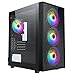 GameMax Icon TG Micro-ATX ARGB etui do gier PC, 4 x wentylatory ARGB, hartowane szkło przednie i boczne panele | czarne