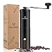 hei våken manuelle Kaffeemühle aus Edelstahl | Schwarze Handkaffeemühle mit Keramikmahlwerk | Präzise Mahlgradeinstellung stufenlos | Hand Kaffeemühle | Espressomühle