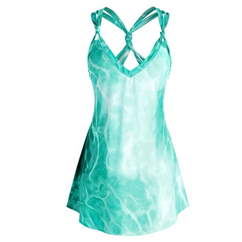 Oldlover-Women Casual Racerback Tank Top Sleeveless Summer Swing Tops,Flowy Racerback Tank Top Plus