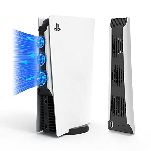 IQIKU Ventilador de refrigeração PS5, refrigerador PS5 com 3 ventiladores silenciosos atualizados e