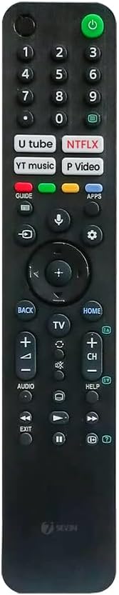 7 SEVEN® Compatible with Sony Bravia TV Remote Control RMF-TX520p Model with Bluetooth Voice Command Suitable for A80J X80J X85J X90J X95J Series Smart 4K Google TV LED UHD Television - Pairing Must!