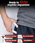 Hozzen Entraîneur de force de la poignée, 6 Pack Poignée de force de l'entraînement, aucun Slip Main Grip Renforter, Wrist Forearm Renforcer avec bande de poignée pour l'instruction de la force, l'exercice, la récupération des blessures