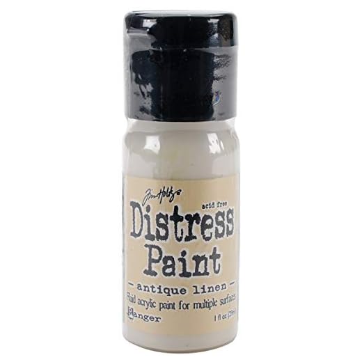 Tim Holtz Distress Paint Flip Top 1oz-Antique Linen Fabric